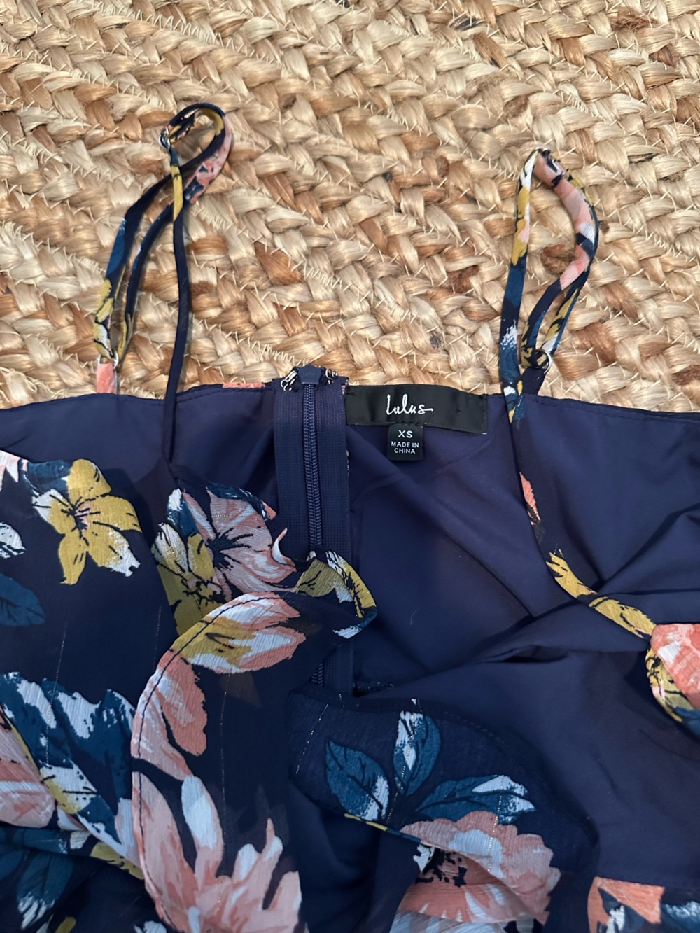 LULUS RUCHED FLORAL MINI DRESS - Picture 4 of 4